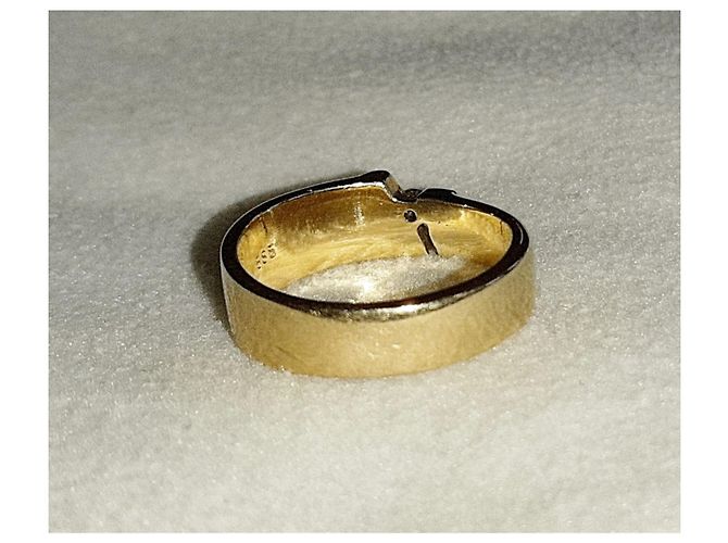 Autre Marque 585 Gelbgold Ring mit 3 Diamanten Golden - Ansicht 3