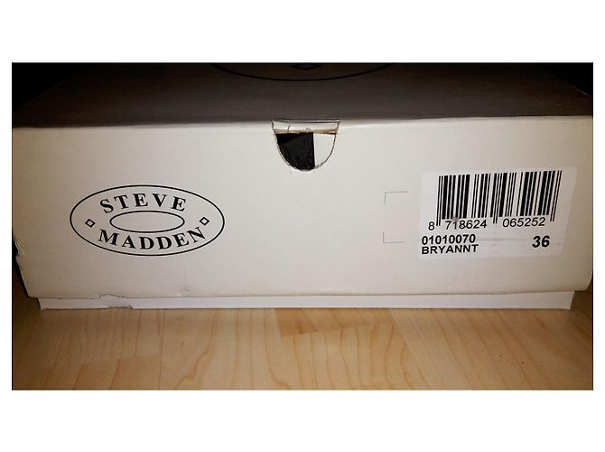 Botas Steve Madden de cuero gris oscuro con hebillas Gris antracita - vista 3