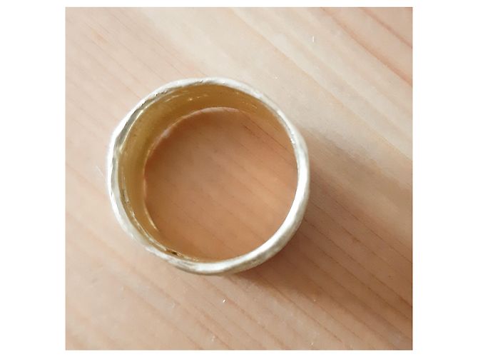 Autre Marque Vergoldeter Bandring Größe 54 Golden - Ansicht 3