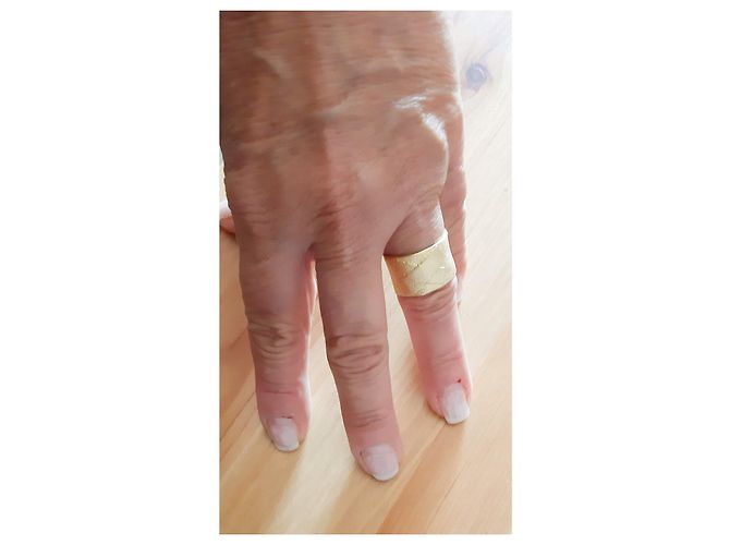Autre Marque Vergoldeter Bandring Größe 54 Golden - Ansicht 5