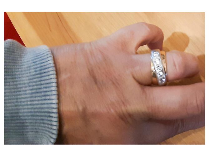 Autre Marque Dreifarbiger Diamantring in Roségold - Ansicht 11