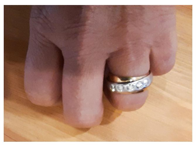 Autre Marque Dreifarbiger Diamantring in Roségold - Ansicht 12