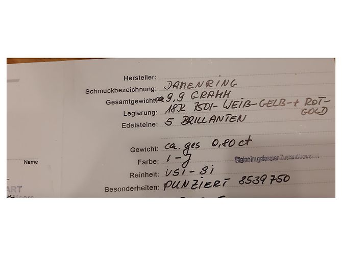 Autre Marque Dreifarbiger Diamantring in Roségold - Ansicht 14