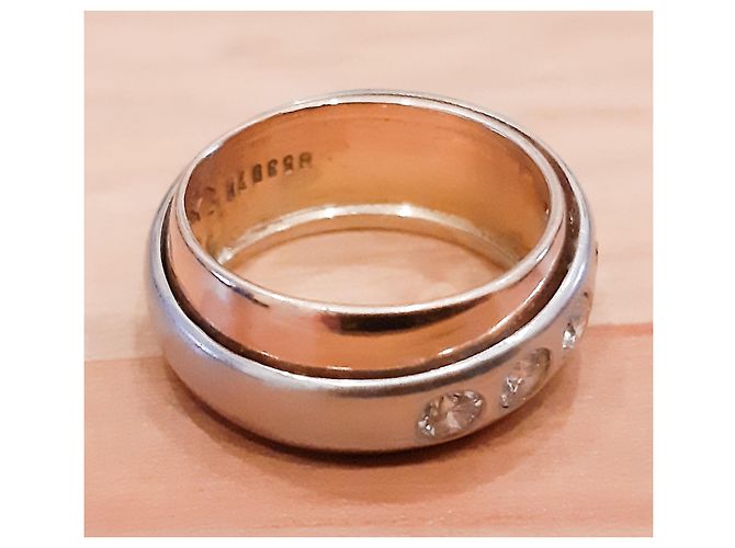 Autre Marque Dreifarbiger Diamantring in Roségold - Ansicht 3