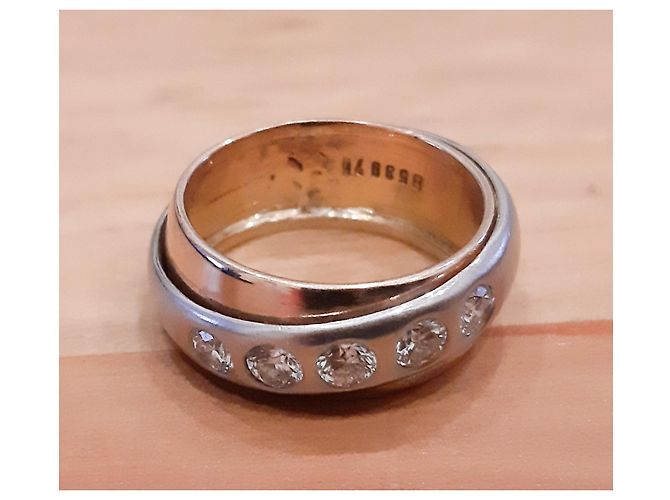 Autre Marque Dreifarbiger Diamantring in Roségold - Ansicht 4