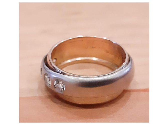 Autre Marque Dreifarbiger Diamantring in Roségold - Ansicht 5