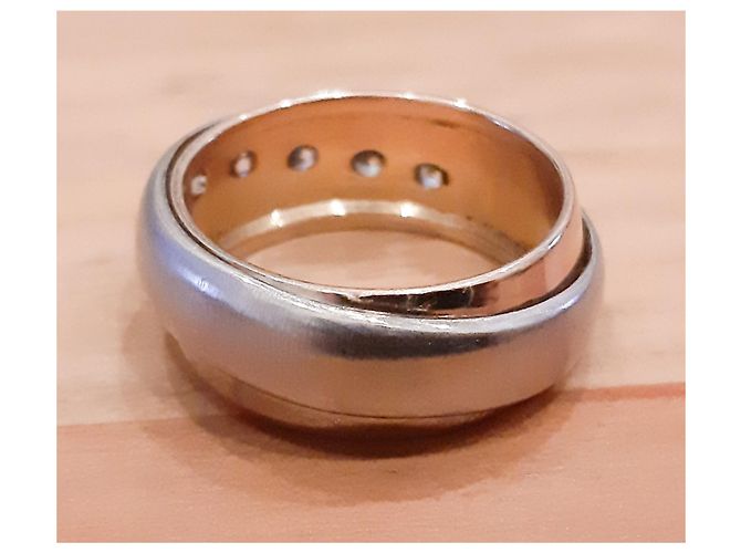 Autre Marque Dreifarbiger Diamantring in Roségold - Ansicht 6
