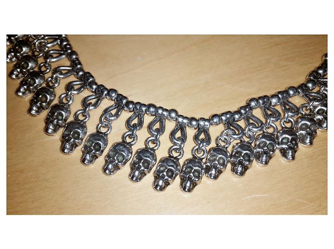 Collana Philippe Audibert con ciondoli a forma di teschio argento - vista 2