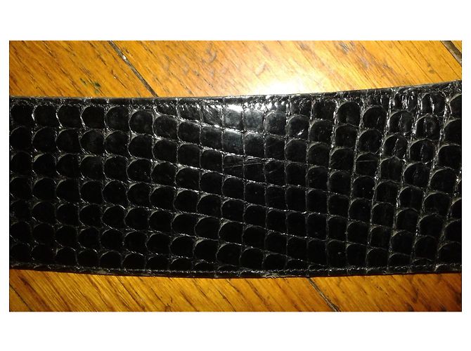 Autre Marque Victor Essenow Paris Python Leather Belt Black - view 12