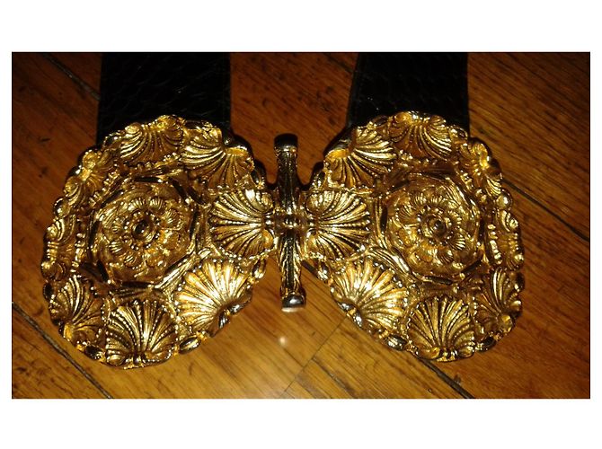 Autre Marque Victor Essenow Paris Python Leather Belt Black - view 2
