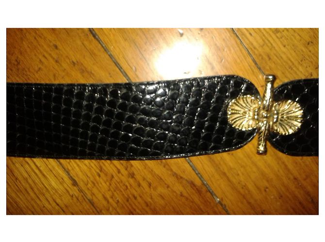 Autre Marque Victor Essenow Paris Python Leather Belt Black - view 6