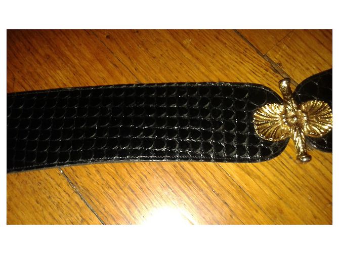Autre Marque Victor Essenow Paris Python Leather Belt Black - view 7