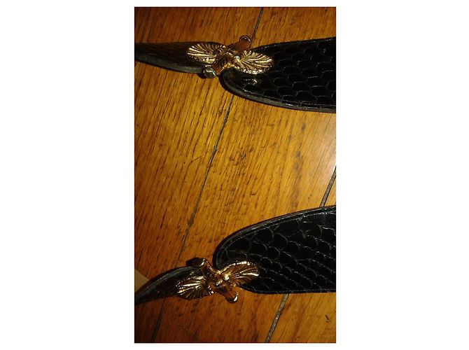 Autre Marque Victor Essenow Paris Python Leather Belt Black - view 9