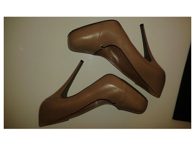 Barbara Bui Beige Leather Pumps 13 cm Heels Size 41 - view 7