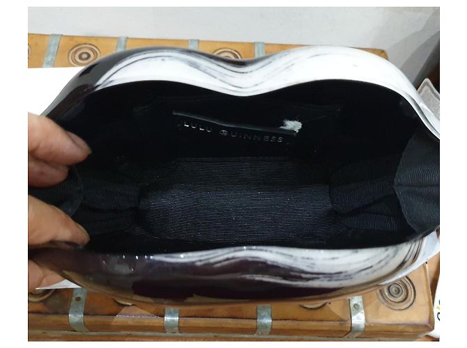 Lulu Guinness clutch bocca Nero Bianco - vista 5