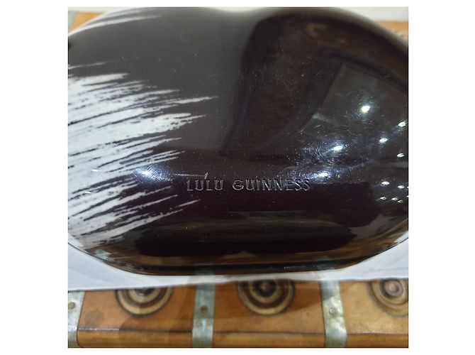 Lulu Guinness clutch bocca Nero Bianco - vista 7
