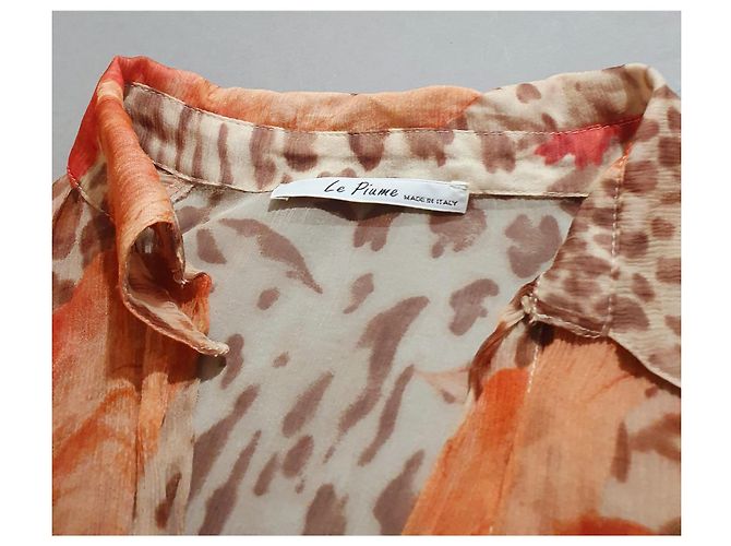 Autre Marque Camicia Le Piume in seta trasparente XL Multicolore - vista 4