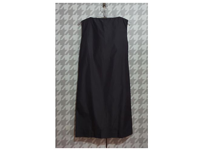 Max Mara Kleid schwarz aus Seide und Baumwolle - Ansicht 3