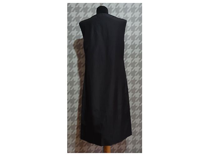 Max Mara Kleid schwarz aus Seide und Baumwolle - Ansicht 5