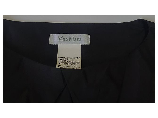 Max Mara Kleid schwarz aus Seide und Baumwolle - Ansicht 6
