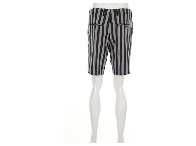 Shorts de algodão listrados Rag & Bone Azul Cinza - vista 2