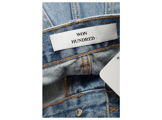 Pantaloncini in denim Won Hundred Blu Cotone - vista 3