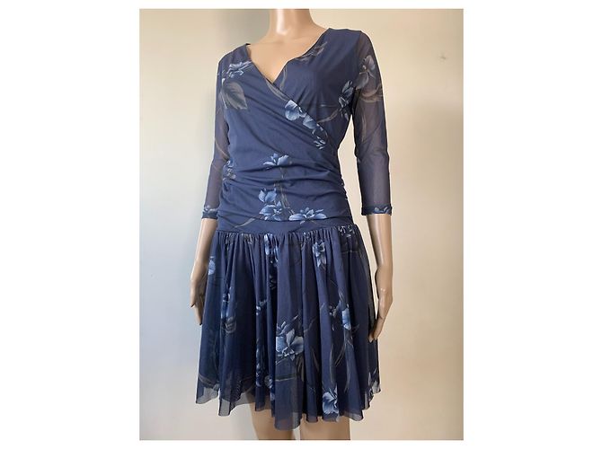 Ganni Kleid blau Polyamid M - Ansicht 3