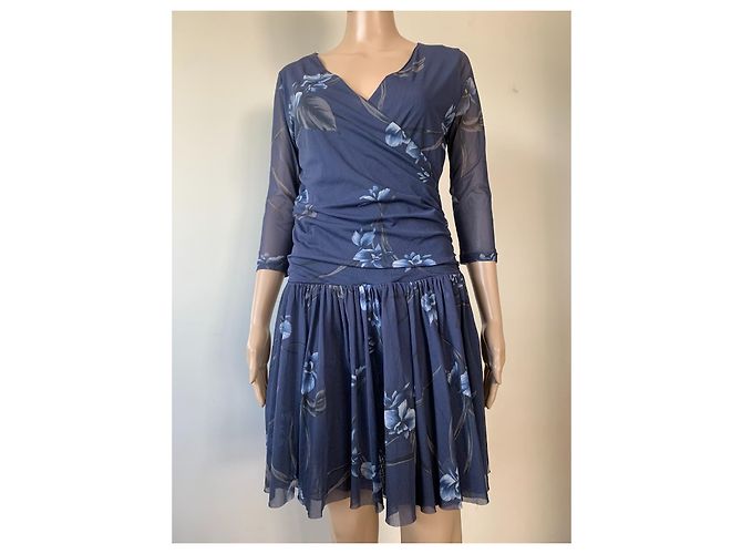 Ganni Kleid blau Polyamid M - Ansicht 4