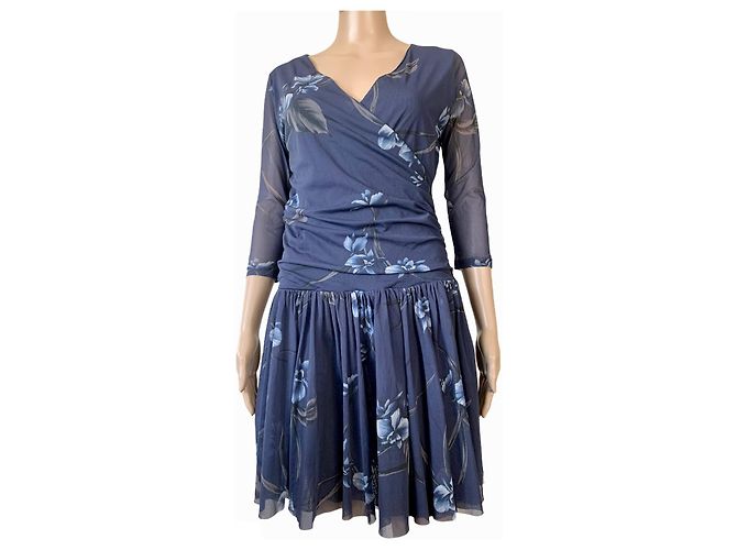 Ganni Kleid blau Polyamid M - Ansicht 6