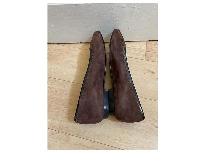 Autre Marque Ballerine Accessoire Diffusion in scamosciato marrone - vista 5