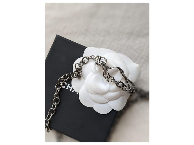 Collana Chanel Gripoix CC Rutenio B18 UN Nero - vista 12