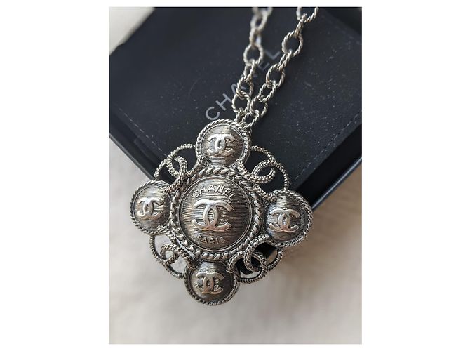 Collana Chanel Gripoix CC Rutenio B18 UN Nero - vista 15