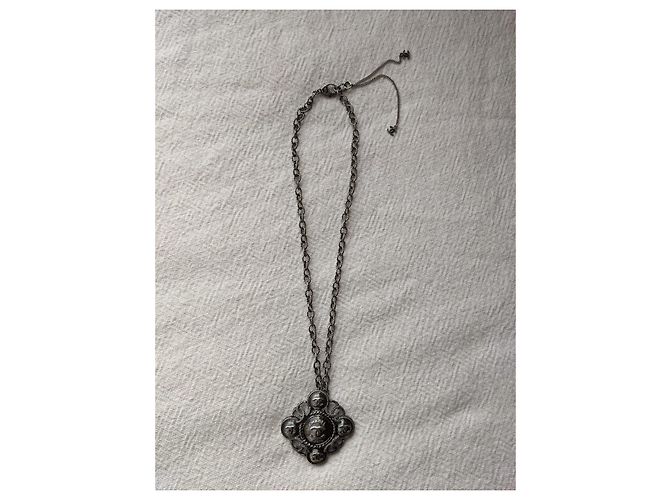 Collana Chanel Gripoix CC Rutenio B18 UN Nero - vista 2