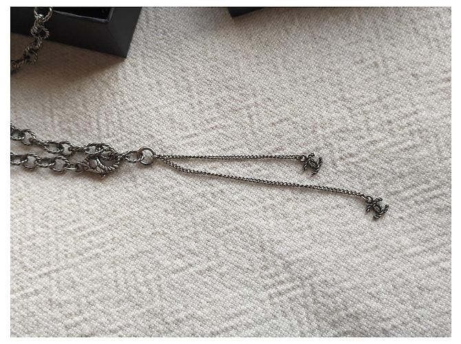 Collana Chanel Gripoix CC Rutenio B18 UN Nero - vista 8