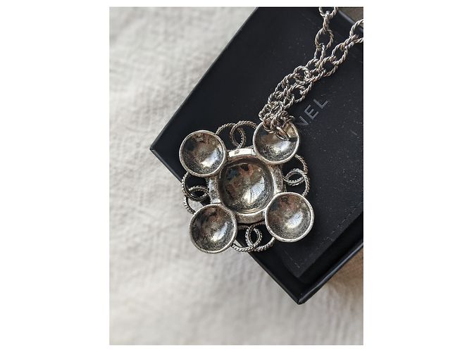 Collana Chanel Gripoix CC Rutenio B18 UN Nero - vista 9