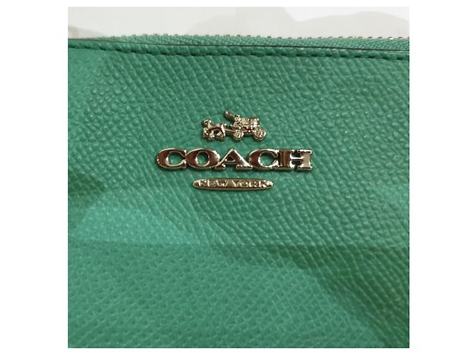 Cartera Coach con llavero Verde Turquesa - vista 2