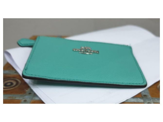 Cartera Coach con llavero Verde Turquesa - vista 6