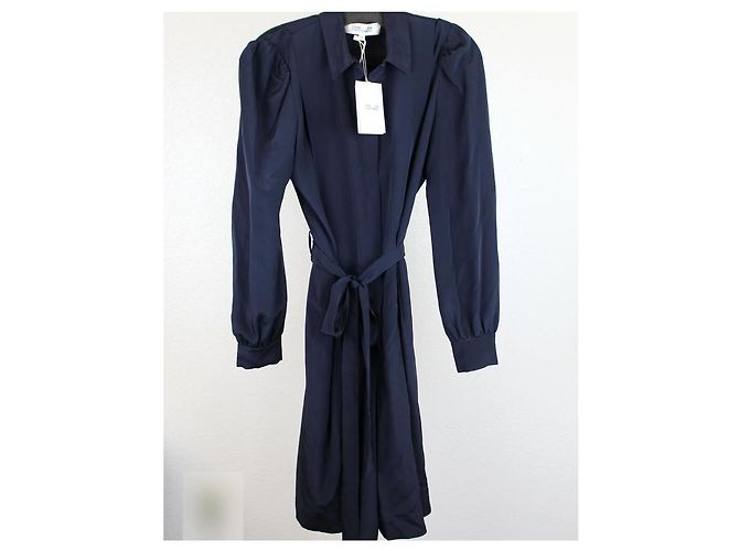 Traje Bermuda Diane Von Furstenberg Seda Azul Marino - vista 5