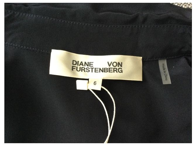 Traje Bermuda Diane Von Furstenberg Seda Azul Marino - vista 7