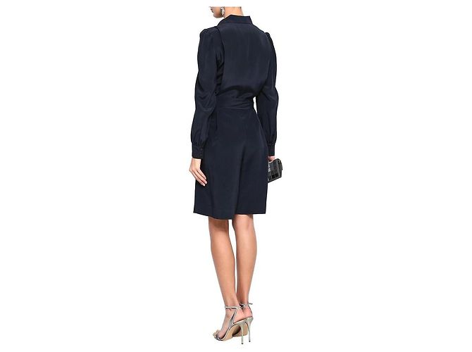 Traje Bermuda Diane Von Furstenberg Seda Azul Marino - vista 8