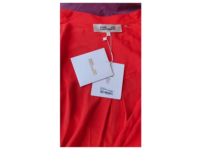 Vestido Diane Von Furstenberg Addilyn de seda rojo Roja - vista 3