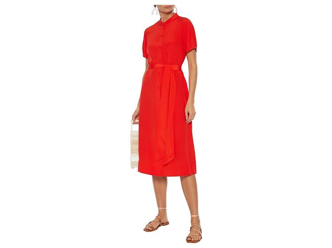 Vestido Diane Von Furstenberg Addilyn de seda rojo Roja - vista 6