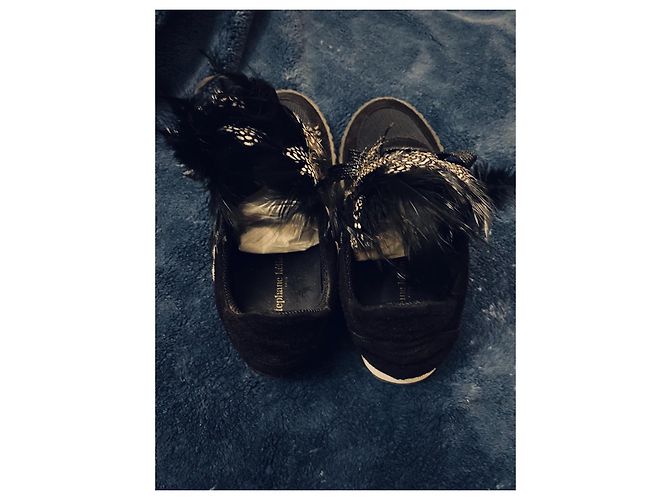 Sneakers Stéphane Kelian in Nabuk Nero a Scacchi con Piume - vista 10