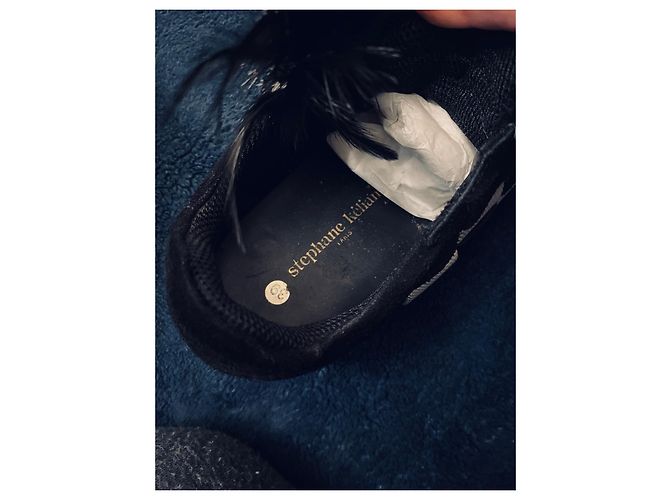 Sneakers Stéphane Kelian in Nabuk Nero a Scacchi con Piume - vista 7