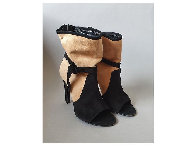 Stivali in scamosciato Viktor & Rolf nero e beige - vista 2