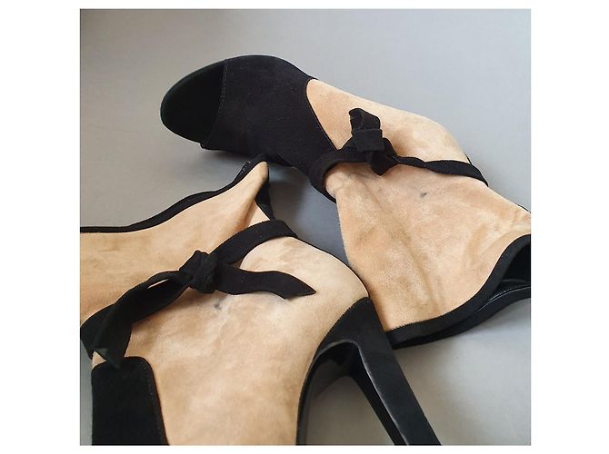 Stivali in scamosciato Viktor & Rolf nero e beige - vista 6
