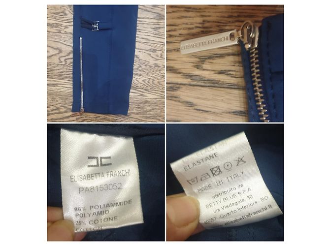 Pantalones leggings Elisabetta Franchi Azul marino - vista 3