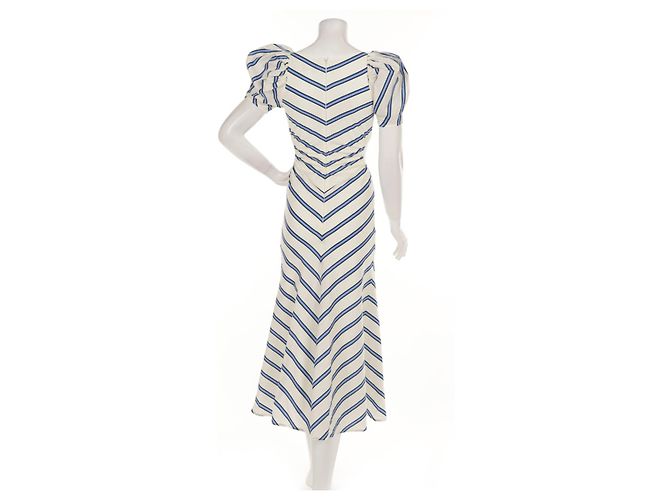 Autre Marque Vestido Largo Alice McCall Azul Blanco Algodón - vista 2