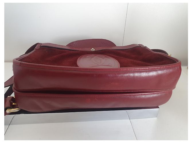 Borsa Cartier in pelle bordeaux Bordò - vista 13