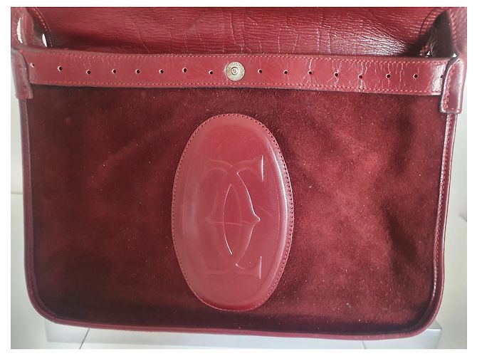 Borsa Cartier in pelle bordeaux Bordò - vista 7